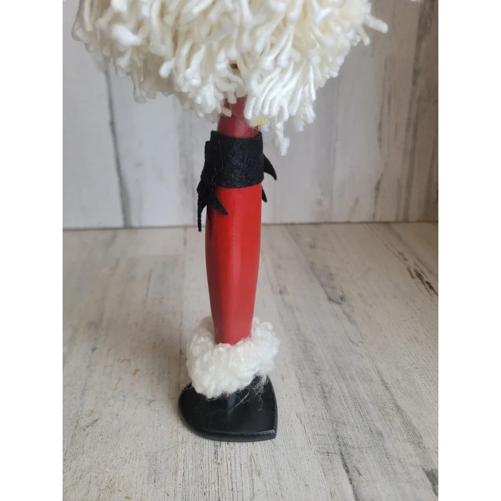 Unique rustic tall Santa Claus wooden Xmas doll vintage home decor figure